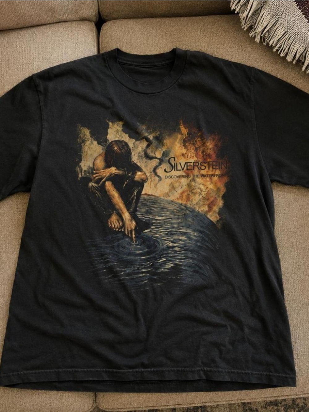 Gildan Black Graphic Band Tee - Discovering the Waterfront